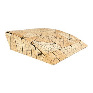 R & Y Augousti Tessellated Coconut Shell Jewelry Box For Sale
