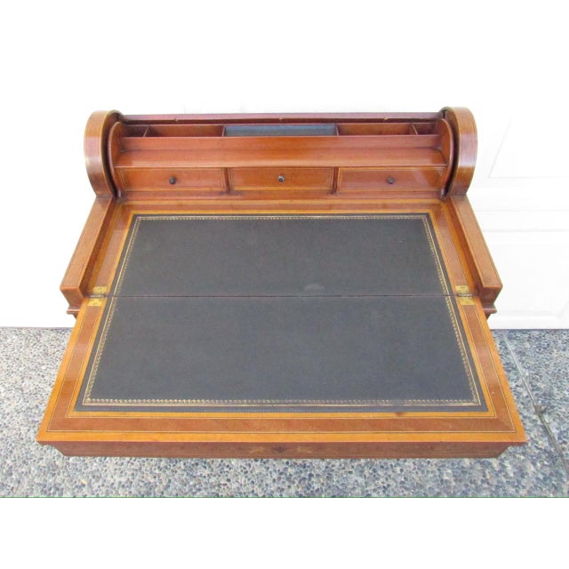 Antique English Cylinder Secretary Desk by Hobbs of London For Sale - Image 14 of 18