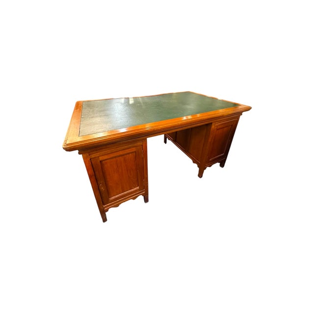 Antique English Partners Desk For Sale - Image 4 of 5