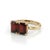 Classic Toi Et Moi Double Emerald-Cut Garnet Ring in 925 Sterling SIlver Us 7 For Sale - Image 4 of 5