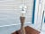 Brown 1950s Mid-Century Gerald Thurston for Lightolier 'Honeycomb' Ceramic Table Lamp For Sale - Image 8 of 11
