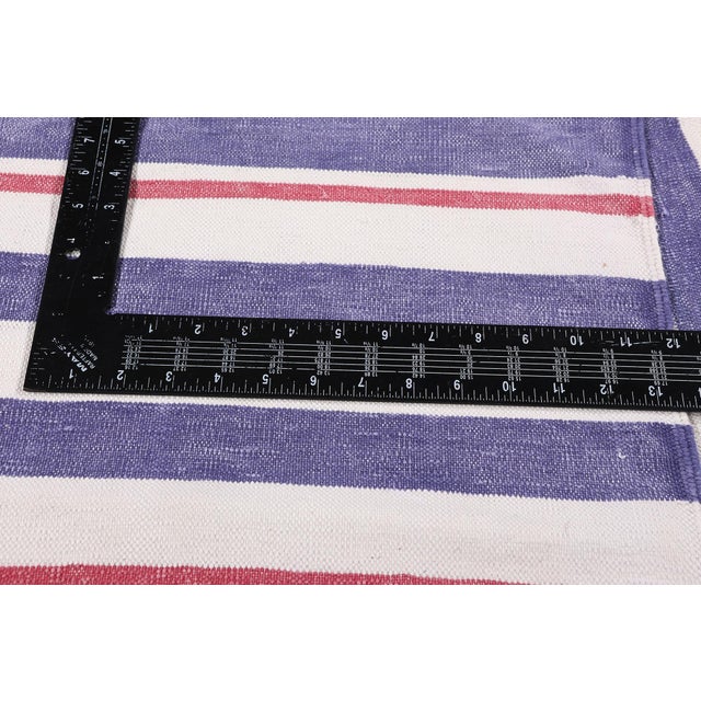 Textile Vintage Indian Dhurrie Rug, 09'11 X 13'09 For Sale - Image 7 of 10