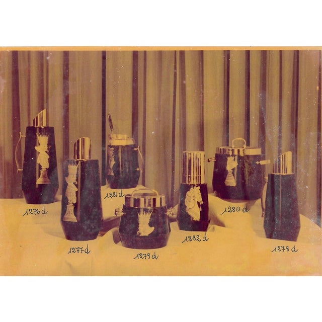 Overview An exceptional hand-decorated insulated thermos carafe by Aldo Tura, made in Italy in the late 1950s. The tapered...