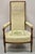 Vintage Italian Hollywood Regency Tall Back Upholstered Cherry Lounge Arm Chair For Sale - Image 12 of 12