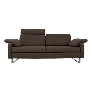 Mud Brown Fabric Conseta Two-Seater Sofa from Cor For Sale