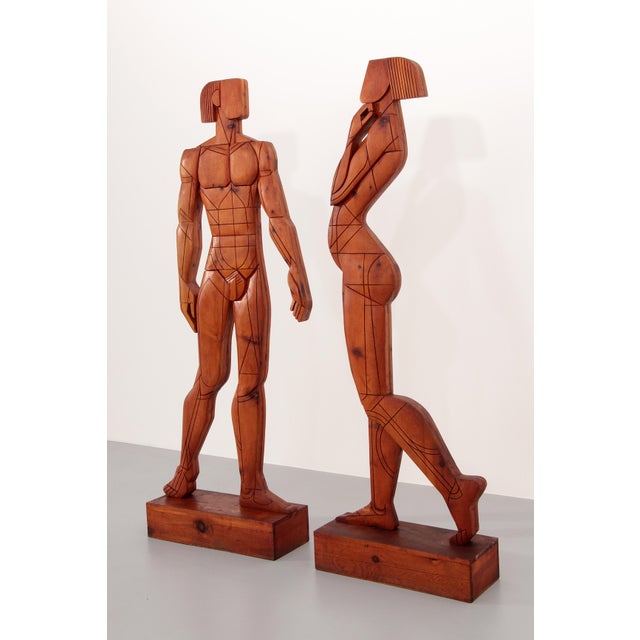 Giorgio Rastelli, Adam and Eve Under the Palm Tree from the Safari Series, 1978, Wood For Sale - Image 10 of 18