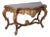 Italian Baroque Style Gilt Wood Console Table Faux Tortoiseshell For Sale
