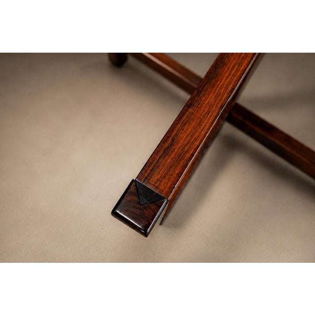 Pair of Brazilian Modern Side Tables in Rosewood and Pink Granite, Brazil, 1960s For Sale - Image 11 of 18