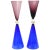 Vintage Seguso for Oggetti Monumental Murano Italian Glass Sculptures or Vases Pair of Purple, Royal Blue For Sale - Image 11 of 11