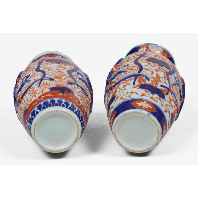 Ceramic Pair Antique Small Imari Vases For Sale - Image 7 of 7