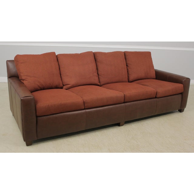 Stickley Leather Sofa W. Upholstered Cushions Chairish
