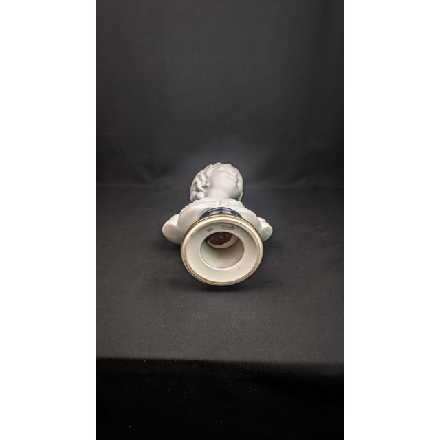 Limoges Porcelain Bust of the Child Alexandre Brongniart after Jean Houdon by Camille Tharaud For Sale - Image 10 of 12