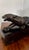 Mid 20th Century Art Deco Revival Black Panther Sculpture on Leatherized Pedestal Base For Sale - Image 11 of 12