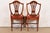 Baker Furniture Style Federal Carved Mahogany Shield Back Dining Chairs, Set of Four For Sale - Image 11 of 12
