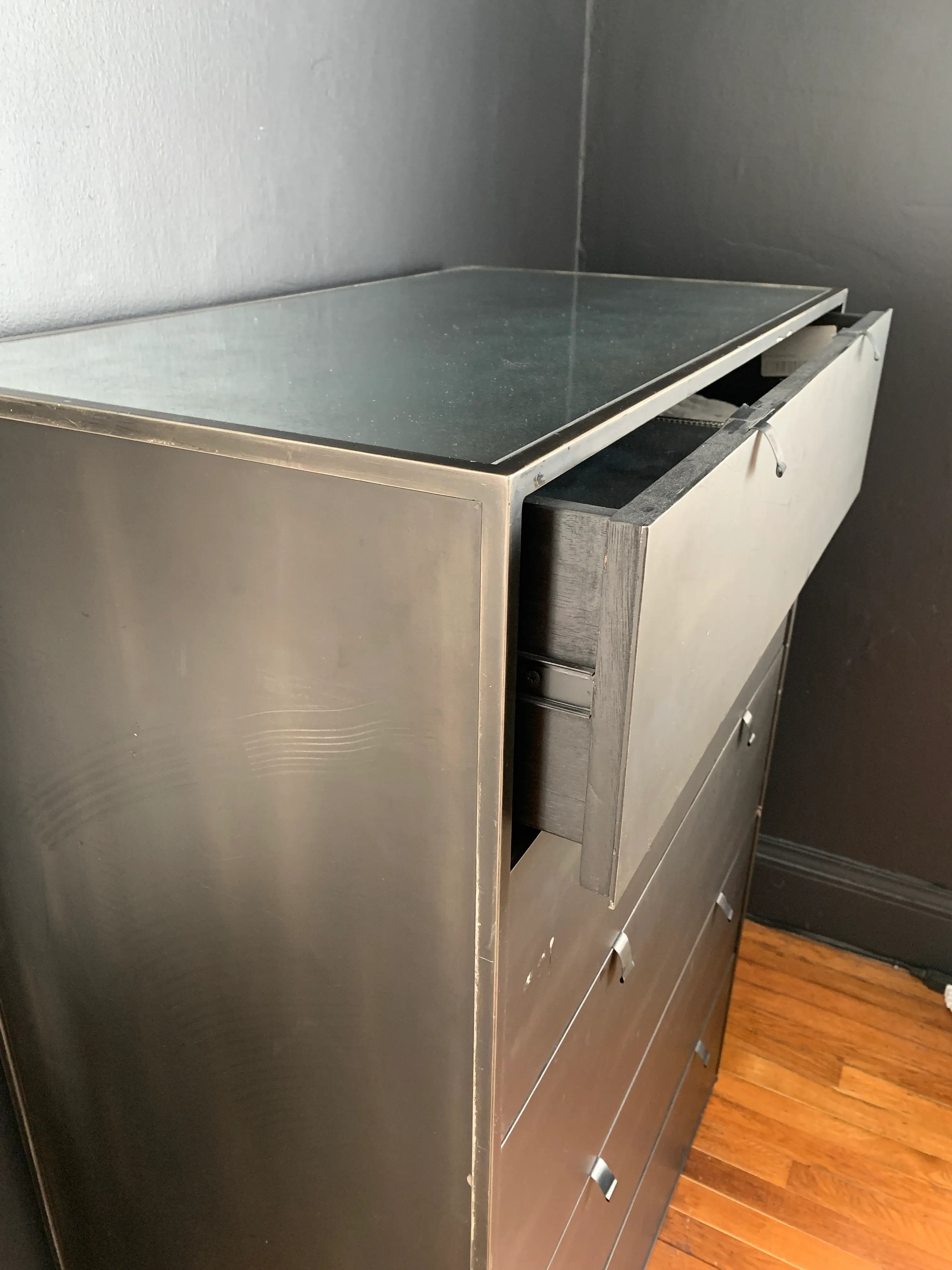 Restoration Hardware Metal Dresser | Chairish