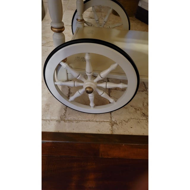 Wood 1970s Vintage Ethan Allen Tea Cart For Sale - Image 7 of 12