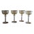 Tiffin Yellow Cadena Champagne Glasses - Set of 4 For Sale