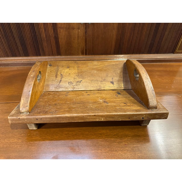 Brown Vintage Wooden Tray With 8 Pieces Italian Alabaster Fruit For Sale - Image 8 of 14