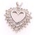 2010s 14 Karat White Gold and Diamond Heart Pendant For Sale - Image 5 of 5