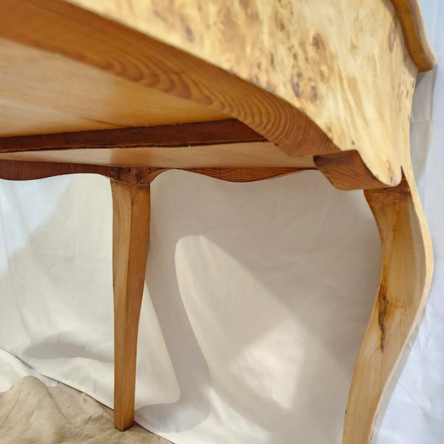 Final Clearance Thru 2025 Burlwood Luxury Italian Writing Desk of Late 20th Century With Scalamandre Leaping Leopard Liner For Sale - Image 17 of 18