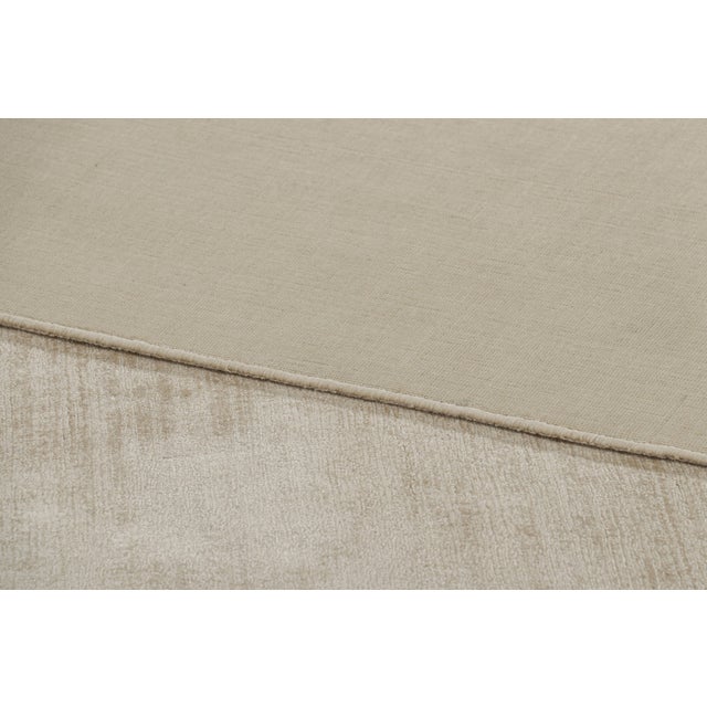 Textile Rug & Kilim’s Oversized Contemporary Textural Solid Rug in Ivory Tones For Sale - Image 7 of 7