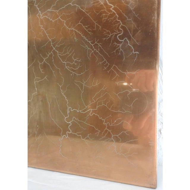 Copper Copper Waterway Map Printing Plate of Winchester, Va For Sale - Image 8 of 10