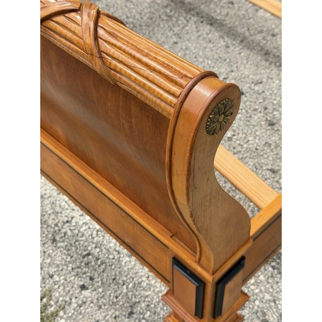 Thomasville Grand Classics Neoclassical Empire Queen Size Maple Wood Sleigh Bed For Sale - Image 15 of 18
