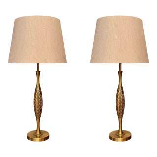 1960s Brass Table Lamps by Rembrandt - a Pair For Sale