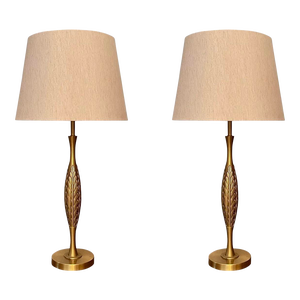 1960s Brass Table Lamps by Rembrandt - a Pair