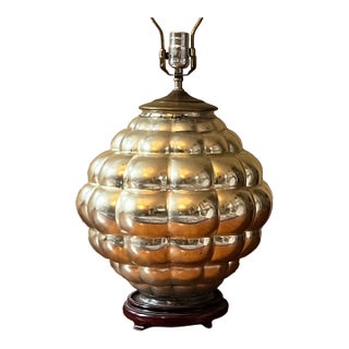 Mid-Century Modern Silvered Mercury Glass Table Lamp Circa 1950 For Sale