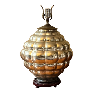 Mid-Century Modern Silvered Mercury Glass Table Lamp Circa 1950