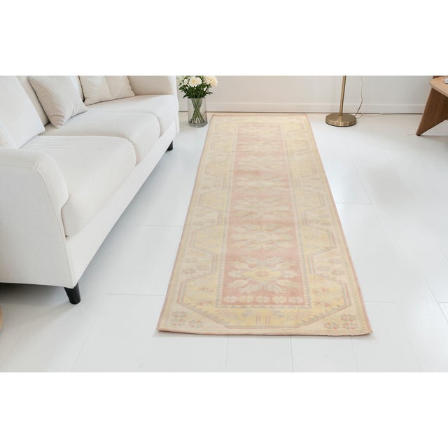 1950s Hand-Knotted Wool Runner for Hallway, Kitchen For Sale - Image 9 of 11