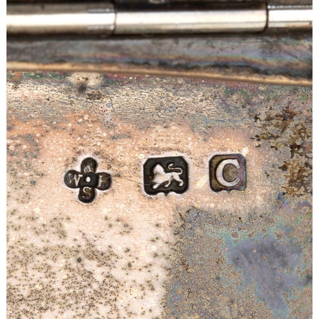 Art Deco Silver Table Clock from William Base & Sons, Birmingham, 1927 For Sale - Image 10 of 18