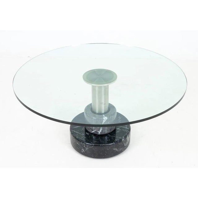 Mid-Century Modern Attributed to Giotto Stoppino & Lodovico Acerbis for Acerbis, Glass & Nero Marquina Marble Coffee Table, 1980s For Sale - Image 3 of 7