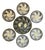 Vintage French Majolica Oyster Service from Saint-Clément, 1960s, Set of 7 For Sale