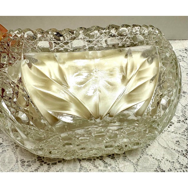 Vintage Textured Glass Bowl With Handcrafted Soy Wax Candle For Sale - Image 4 of 9