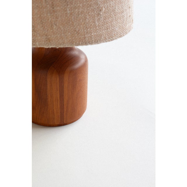 Mid-Century Modern Kirk Copenhagen Teak Table Lamps, 1960s, Set of 2 For Sale - Image 3 of 6