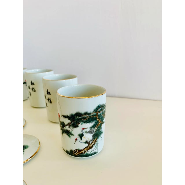 Vintage Tea Pot with Lidded Tea Cup Set- 7 Pieces For Sale In San Diego - Image 6 of 9