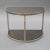 Vintage Semicircle Console or Coffee Table in Chrome Smoked Glass For Sale - Image 9 of 9