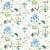 Schumacher Vasily Linen Fabric in Green & Blue For Sale