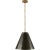 Goodman Small Hanging Light in Hand-Rubbed Antique Brass with Bronze Shade Designer: Thomas O'Brien Min. Custom Height:...