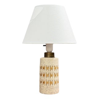 Bitossi, Table Lamp, Chamotte Clay, Gold Leaf, Italy, 1960s For Sale