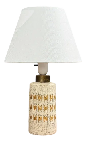 Bitossi, Table Lamp, Chamotte Clay, Gold Leaf, Italy, 1960s