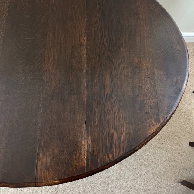 Antique English Jacobean Revival Oak Gateleg Drop Leaf Table, 1900-1920 For Sale - Image 14 of 18