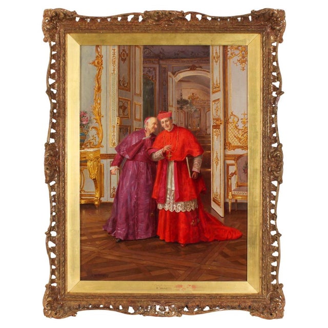 Renato Moretti, Confidences, 19th Century, Oil Painting For Sale - Image 15 of 15