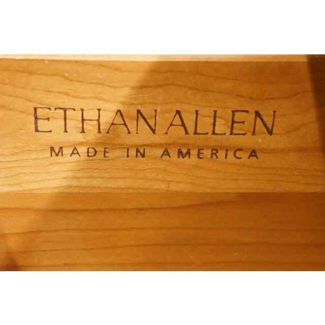 Ethan Allen American Impressions Collection Solid Cherry 24" Two Drawer Nightstand 24-5406 For Sale - Image 9 of 14