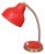 Articulated Desk Lamp in Red Lacquered Metal, 1950s For Sale