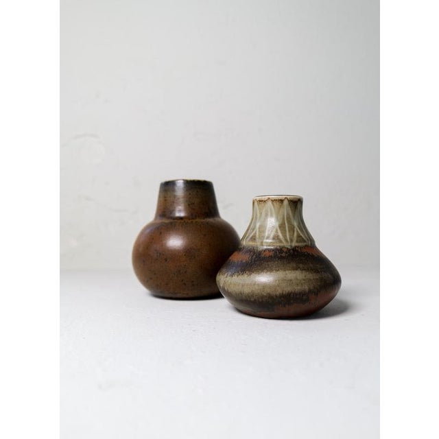 Ceramic Swedish Ceramic Vases by Carl Harry Stålhane for Rörstrand, 1950, Set of 2 For Sale - Image 7 of 15
