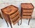 Brown Pair of French Louis XV Style Marquetry Bedside Tables with Three Drawers, 1920s For Sale - Image 8 of 13