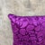 2020s Magenta Floral Pattern Velvet Cushion Cover For Sale - Image 5 of 10